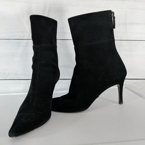 Gucci Black Stiletto Pointy Toe Suede Boot  6.5